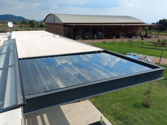 cubierta de vidrio para pergola