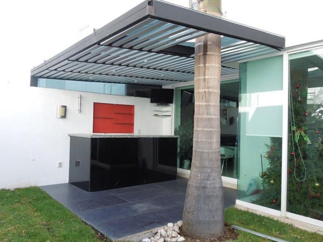 pergola en jardin